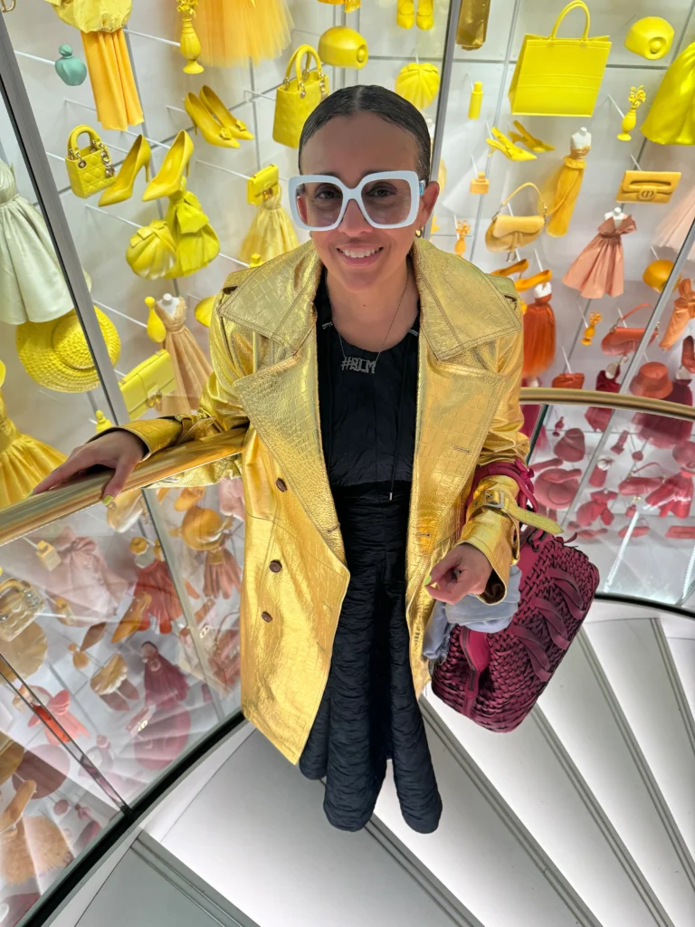 Sydney Stinson with multicolored background